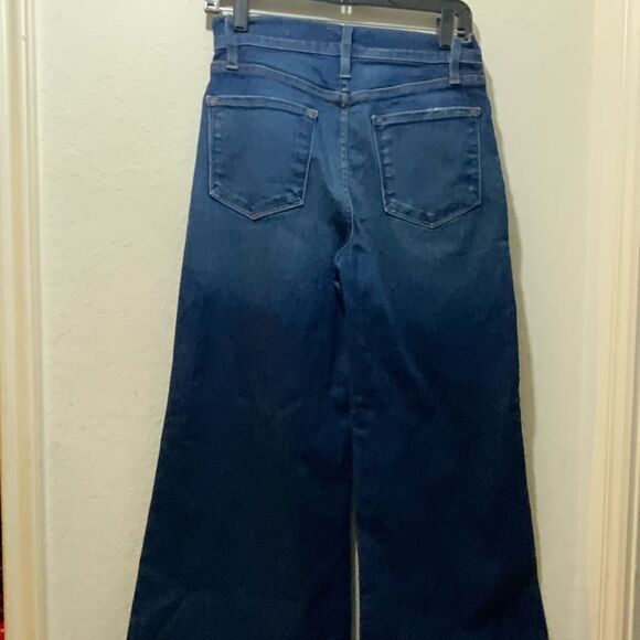 Frame Denim Womens  Le Palazzo Mermaid Crop Jean, Blue size 27 - Picture 6 of 9